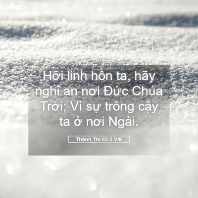 Picture 05 - Thánh Thi 62:5 VIE - Hỡi linh hồn ta, hãy nghỉ an nơi Đức - Bible Verse Picture
