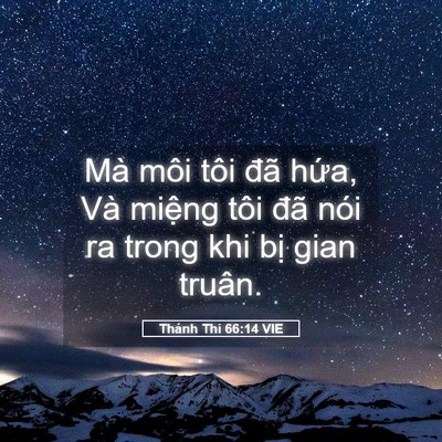 Picture 05 - Thánh Thi 66:14 VIE - Mà môi tôi đã hứa, Và miệng tôi đã - Bible Verse Picture