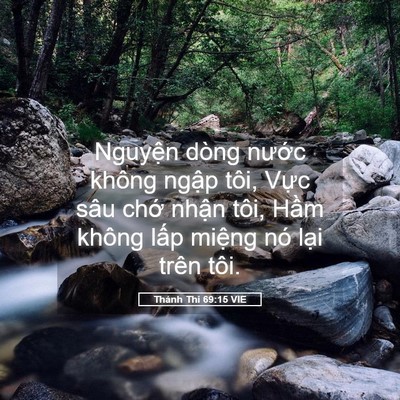 Picture 05 - Thánh Thi 69:15 VIE - Nguyện dòng nước không ngập tôi, Vực - Bible Verse Picture