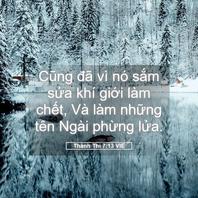 Picture 05 - Thánh Thi 7:13 VIE - Cũng đã vì nó sắm sửa khí giới làm - Bible Verse Picture