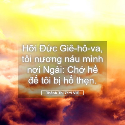 Picture 05 - Thánh Thi 71:1 VIE - Hỡi Đức Giê-hô-va, tôi nương náu mình - Bible Verse Picture