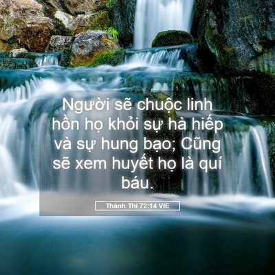 Picture 05 - Thánh Thi 72:14 VIE - Người sẽ chuộc linh hồn họ khỏi sự - Bible Verse Picture