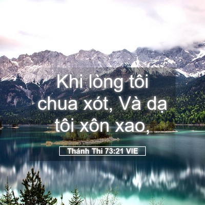 Picture 05 - Thánh Thi 73:21 VIE - Khi lòng tôi chua xót, Và dạ tôi xôn - Bible Verse Picture
