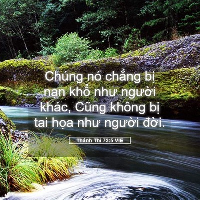 Picture 05 - Thánh Thi 73:5 VIE - Chúng nó chẳng bị nạn khổ như người - Bible Verse Picture