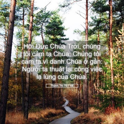 Picture 05 - Thánh Thi 75:1 VIE - Hỡi Đức Chúa Trời, chúng tôi cảm tạ - Bible Verse Picture
