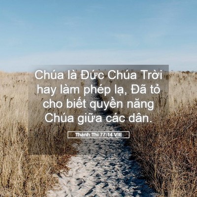 Picture 05 - Thánh Thi 77:14 VIE - Chúa là Đức Chúa Trời hay làm phép - Bible Verse Picture