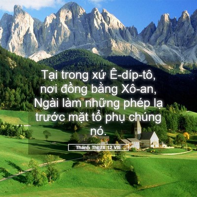 Picture 05 - Thánh Thi 78:12 VIE - Tại trong xứ Ê-díp-tô, nơi đồng bằng - Bible Verse Picture
