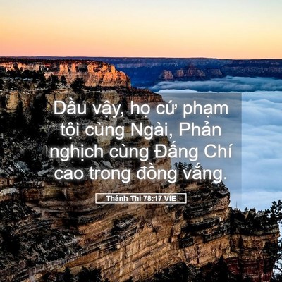 Picture 05 - Thánh Thi 78:17 VIE - Dầu vậy, họ cứ phạm tội cùng Ngài, - Bible Verse Picture