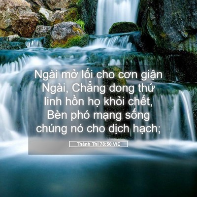 Picture 05 - Thánh Thi 78:50 VIE - Ngài mở lối cho cơn giận Ngài, Chẳng - Bible Verse Picture