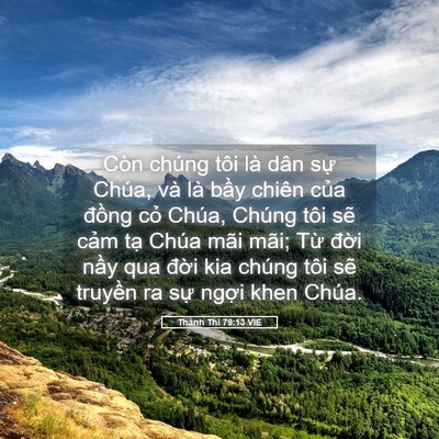 Picture 05 - Thánh Thi 79:13 VIE - Còn chúng tôi là dân sự Chúa, và là - Bible Verse Picture