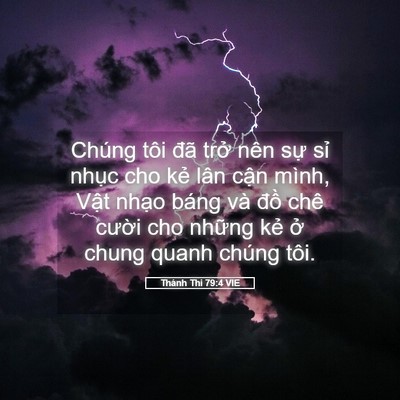 Picture 05 - Thánh Thi 79:4 VIE - Chúng tôi đã trở nên sự sỉ nhục cho - Bible Verse Picture