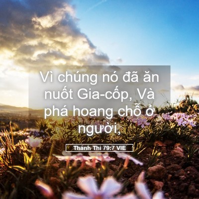 Picture 05 - Thánh Thi 79:7 VIE - Vì chúng nó đã ăn nuốt Gia-cốp, Và - Bible Verse Picture