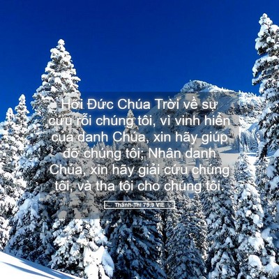 Picture 05 - Thánh Thi 79:9 VIE - Hỡi Đức Chúa Trời về sự cứu rỗi - Bible Verse Picture