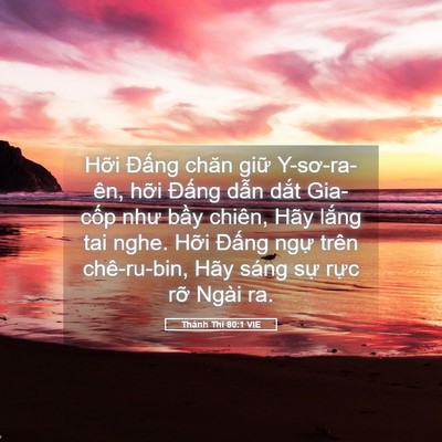 Picture 05 - Thánh Thi 80:1 VIE - Hỡi Đấng chăn giữ Y-sơ-ra-ên, hỡi - Bible Verse Picture