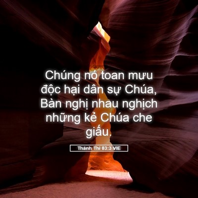 Picture 05 - Thánh Thi 83:3 VIE - Chúng nó toan mưu độc hại dân sự - Bible Verse Picture
