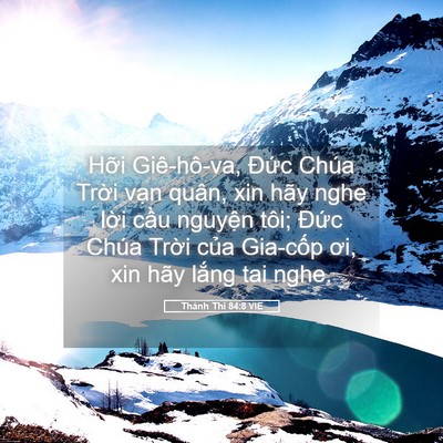 Picture 05 - Thánh Thi 84:8 VIE - Hỡi Giê-hô-va, Đức Chúa Trời vạn - Bible Verse Picture