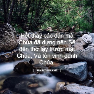 Picture 05 - Thánh Thi 86:9 VIE - Hết thảy các dân mà Chúa đã dựng nên - Bible Verse Picture