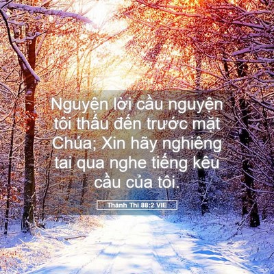 Picture 05 - Thánh Thi 88:2 VIE - Nguyện lời cầu nguyện tôi thấu đến - Bible Verse Picture