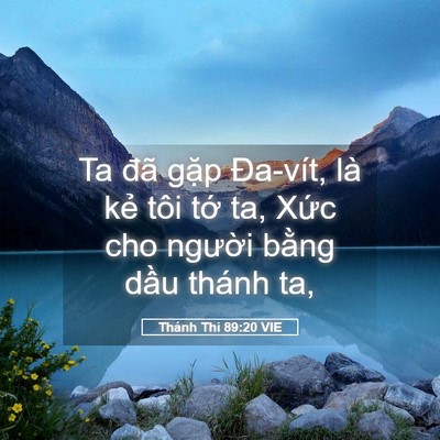 Picture 05 - Thánh Thi 89:20 VIE - Ta đã gặp Đa-vít, là kẻ tôi tớ ta, - Bible Verse Picture