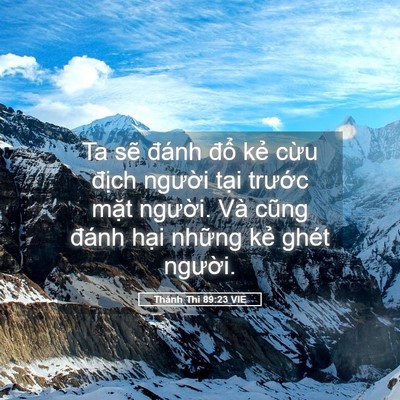 Picture 05 - Thánh Thi 89:23 VIE - Ta sẽ đánh đổ kẻ cừu địch người - Bible Verse Picture