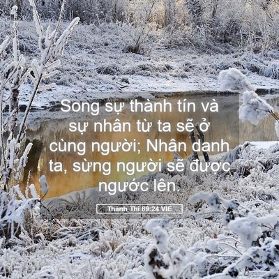 Picture 05 - Thánh Thi 89:24 VIE - Song sự thành tín và sự nhân từ ta sẽ - Bible Verse Picture