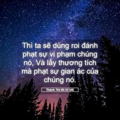 Picture 05 - Thánh Thi 89:32 VIE - Thì ta sẽ dùng roi đánh phạt sự vi - Bible Verse Picture