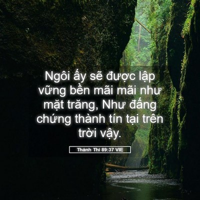 Picture 05 - Thánh Thi 89:37 VIE - Ngôi ấy sẽ được lập vững bền mãi - Bible Verse Picture