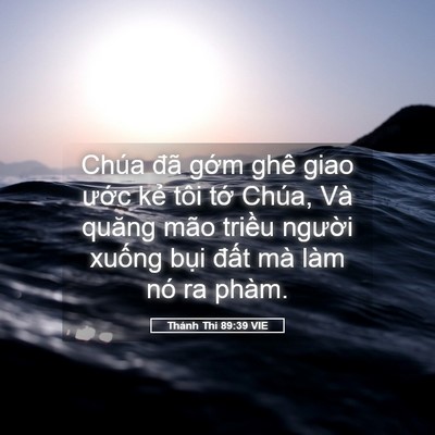 Picture 05 - Thánh Thi 89:39 VIE - Chúa đã gớm ghê giao ước kẻ tôi tớ - Bible Verse Picture