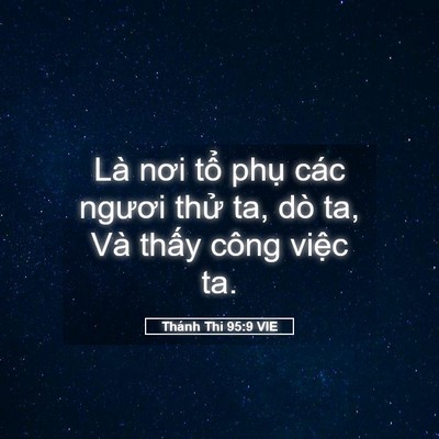 Picture 05 - Thánh Thi 95:9 VIE - Là nơi tổ phụ các ngươi thử ta, dò - Bible Verse Picture