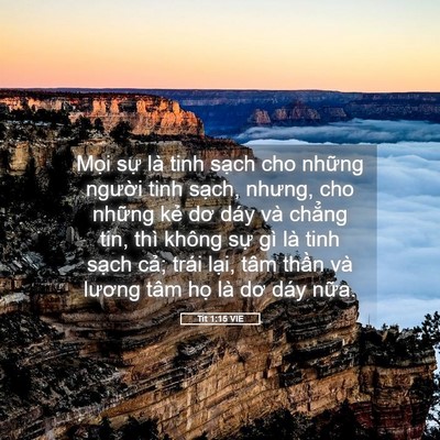 Picture 05 - Tít 1:15 VIE - Mọi sự là tinh sạch cho những người - Bible Verse Picture