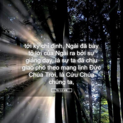 Picture 05 - Tít 1:3 VIE - tới kỳ chỉ định, Ngài đã bày tỏ - Bible Verse Picture