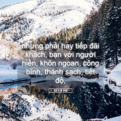 Picture 05 - Tít 1:8 VIE - nhưng phải hay tiếp đãi khách, bạn - Bible Verse Picture