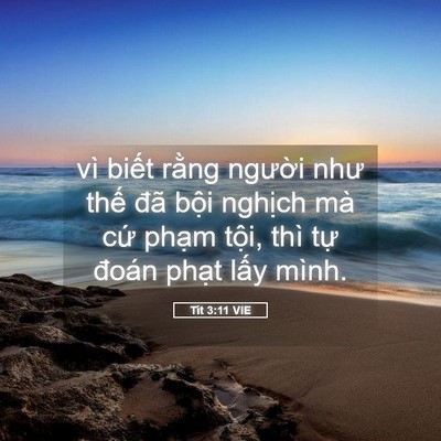 Picture 05 - Tít 3:11 VIE - vì biết rằng người như thế đã bội - Bible Verse Picture