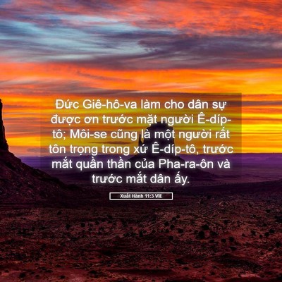 Picture 05 - Xuất Hành 11:3 VIE - Đức Giê-hô-va làm cho dân sự được - Bible Verse Picture
