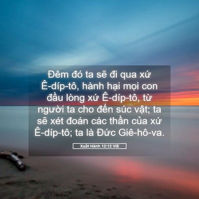 Picture 05 - Xuất Hành 12:12 VIE - Đêm đó ta sẽ đi qua xứ Ê-díp-tô, - Bible Verse Picture