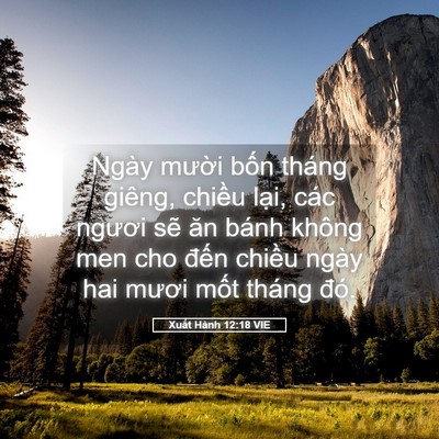 Picture 05 - Xuất Hành 12:18 VIE - Ngày mười bốn tháng giêng, chiều lại, - Bible Verse Picture