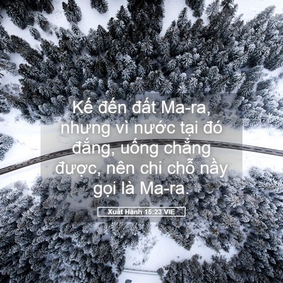 Picture 05 - Xuất Hành 15:23 VIE - Kế đến đất Ma-ra, nhưng vì nước - Bible Verse Picture