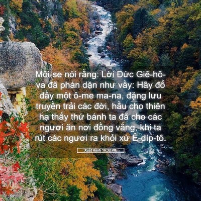 Picture 05 - Xuất Hành 16:32 VIE - Môi-se nói rằng: Lời Đức Giê-hô-va - Bible Verse Picture