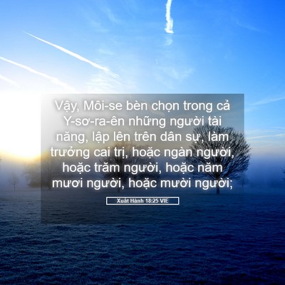 Picture 05 - Xuất Hành 18:25 VIE - Vậy, Môi-se bèn chọn trong cả - Bible Verse Picture