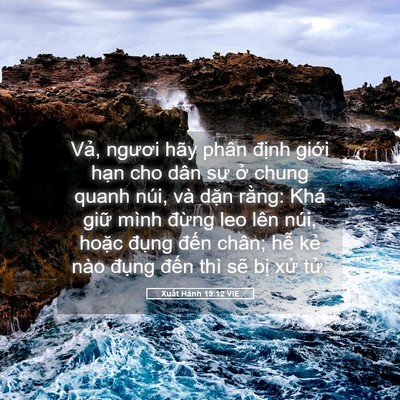 Picture 05 - Xuất Hành 19:12 VIE - Vả, ngươi hãy phân định giới hạn cho - Bible Verse Picture