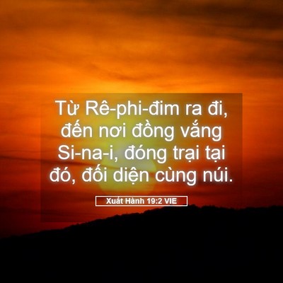 Picture 05 - Xuất Hành 19:2 VIE - Từ Rê-phi-đim ra đi, đến nơi đồng - Bible Verse Picture