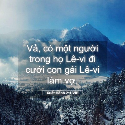 Picture 05 - Xuất Hành 2:1 VIE - Vả, có một người trong họ Lê-vi đi - Bible Verse Picture