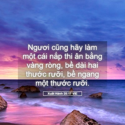 Picture 05 - Xuất Hành 25:17 VIE - Ngươi cũng hãy làm một cái nắp thi ân - Bible Verse Picture