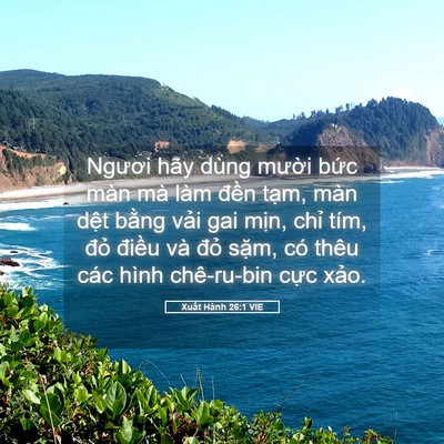 Picture 05 - Xuất Hành 26:1 VIE - Ngươi hãy dùng mười bức màn mà làm - Bible Verse Picture
