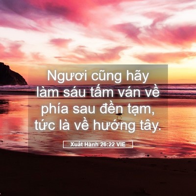 Picture 05 - Xuất Hành 26:22 VIE - Ngươi cũng hãy làm sáu tấm ván về - Bible Verse Picture