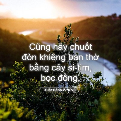 Picture 05 - Xuất Hành 27:6 VIE - Cũng hãy chuốt đòn khiêng bàn thờ - Bible Verse Picture