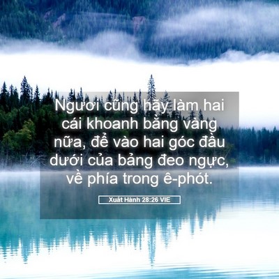 Picture 05 - Xuất Hành 28:26 VIE - Ngươi cũng hãy làm hai cái khoanh bằng - Bible Verse Picture