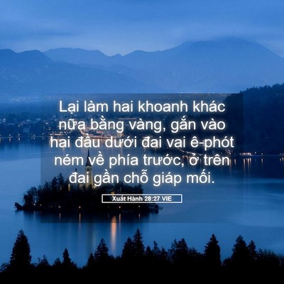 Picture 05 - Xuất Hành 28:27 VIE - Lại làm hai khoanh khác nữa bằng vàng, - Bible Verse Picture