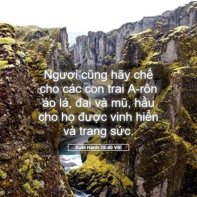 Picture 05 - Xuất Hành 28:40 VIE - Ngươi cũng hãy chế cho các con trai A-rôn - Bible Verse Picture