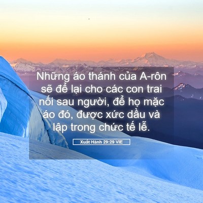Picture 05 - Xuất Hành 29:29 VIE - Những áo thánh của A-rôn sẽ để lại - Bible Verse Picture